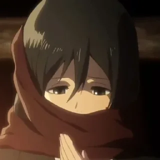 🧚‍♀ emoji Mikasa Ackerman • @valerangle Telegram sticker 24 of 87