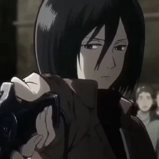 🧚‍♀ emoji Mikasa Ackerman • @valerangle Telegram sticker 7 of 87