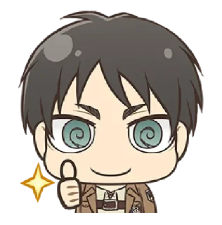 👍 emoji @xxyuji || Attack on Titan Chibi Telegram sticker 1 of 40