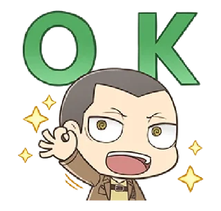 👌 emoji @xxyuji || Attack on Titan Chibi Telegram sticker 7 of 40