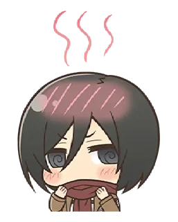 😳 emoji @xxyuji || Attack on Titan Chibi Telegram sticker 10 of 40