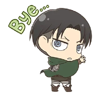 👋 emoji @xxyuji || Attack on Titan Chibi Telegram sticker 3 of 40