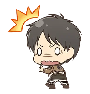 😧 emoji @xxyuji || Attack on Titan Chibi Telegram sticker 9 of 40