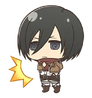 ✊ emoji @xxyuji || Attack on Titan Chibi Telegram sticker 2 of 40