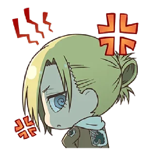💢 emoji @xxyuji || Attack on Titan Chibi Telegram sticker 20 of 40