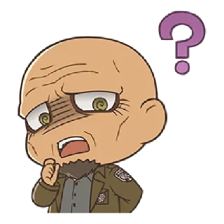 ❔ emoji @xxyuji || Attack on Titan Chibi Telegram sticker 19 of 40