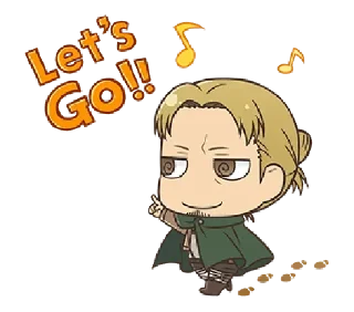 ✊ emoji @xxyuji || Attack on Titan Chibi Telegram sticker 18 of 40