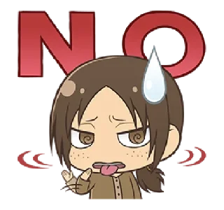 👎 emoji @xxyuji || Attack on Titan Chibi Telegram sticker 8 of 40