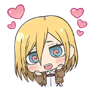 😍 emoji @xxyuji || Attack on Titan Chibi Telegram sticker 16 of 40