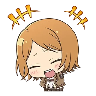 😂 emoji @xxyuji || Attack on Titan Chibi Telegram sticker 14 of 40