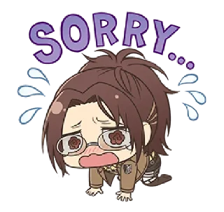😥 emoji @xxyuji || Attack on Titan Chibi Telegram sticker 22 of 40