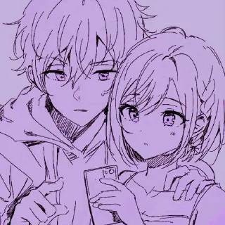 Sticker from Anime Couple<3  | @stickershomess