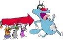 Sticker from "Oggy and The Cockroaches"