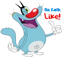 Sticker from "Oggy and The Cockroaches"