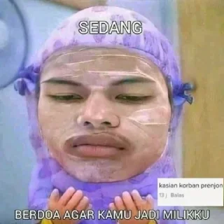 Sticker from Meme gajelas kek hidup lo