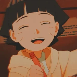 😊 emoji Himawari Uzumaki @AnimeSNKD Telegram sticker 10 of 45
