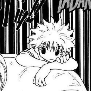 🔱 emoji Killua manga by - @roomreq Telegram sticker 23 of 33