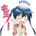 😣 emoji きんいろモザイク Telegram sticker 18 of 74