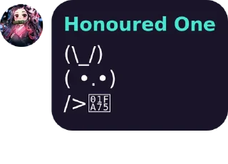 Sticker from Honoured One's kang pack