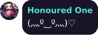 Sticker from Honoured One's kang pack