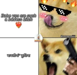 🤣 emoji 🐕 ғᴜᴍɴʏ ᴅᴏɢ [2] 😹 @punithgowdastickersin Telegram sticker 16 of 120