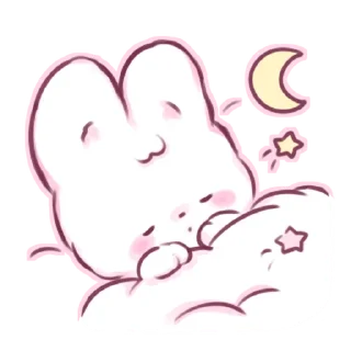 ⭐ emoji fluffy marshmallow bunny 2 @deazzle @cremium Telegram sticker 19 of 40