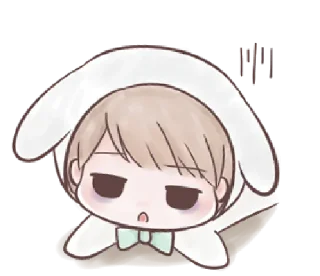 😑 emoji Marshmallow Bunny || @xxyuji Telegram sticker 12 of 40