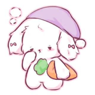 ⭐ emoji fluffy marshmallow bunny 2 @deazzle @cremium Telegram sticker 21 of 40