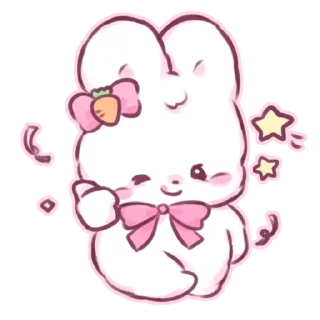 ⭐ emoji fluffy marshmallow bunny 2 @deazzle @cremium Telegram sticker 23 of 40