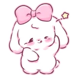 ⭐ emoji fluffy marshmallow bunny 2 @deazzle @cremium Telegram sticker 15 of 40