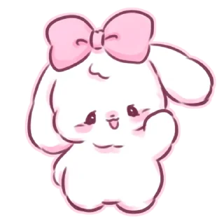 ⭐ emoji fluffy marshmallow bunny 2 @deazzle @cremium Telegram sticker 14 of 40