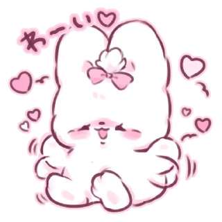 ⭐ emoji fluffy marshmallow bunny 2 @deazzle @cremium Telegram sticker 5 of 40