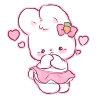 ⭐ emoji fluffy marshmallow bunny 2 @deazzle @cremium Telegram sticker 13 of 40