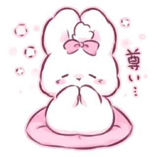 ⭐ emoji fluffy marshmallow bunny 2 @deazzle @cremium Telegram sticker 7 of 40