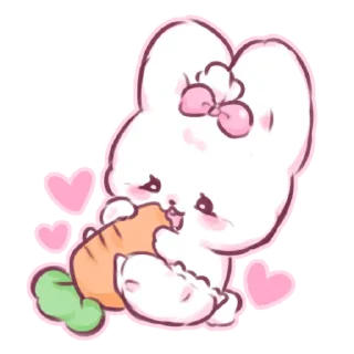 ⭐ emoji fluffy marshmallow bunny 2 @deazzle @cremium Telegram sticker 11 of 40