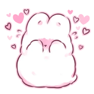 ⭐ emoji fluffy marshmallow bunny 2 @deazzle @cremium Telegram sticker 9 of 40