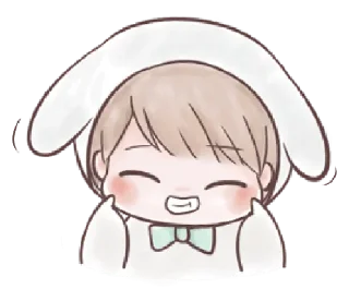 😁 emoji Marshmallow Bunny || @xxyuji Telegram sticker 20 of 40
