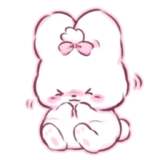 ⭐ emoji fluffy marshmallow bunny 2 @deazzle @cremium Telegram sticker 24 of 40