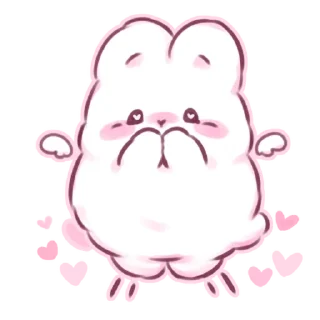 ⭐ emoji fluffy marshmallow bunny 2 @deazzle @cremium Telegram sticker 10 of 40