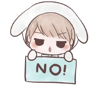 🚫 emoji Marshmallow Bunny || @xxyuji Telegram sticker 14 of 40