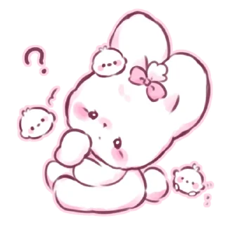 ⭐ emoji fluffy marshmallow bunny 2 @deazzle @cremium Telegram sticker 16 of 40