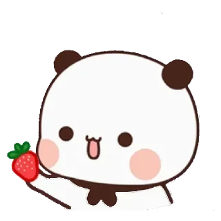 🍓 emoji cute panda Telegram sticker 16 of 110