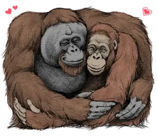 ⭐ emoji Orangutan X panda Telegram sticker 20 of 40