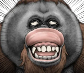 ⭐ emoji Orangutan X panda Telegram sticker 6 of 40