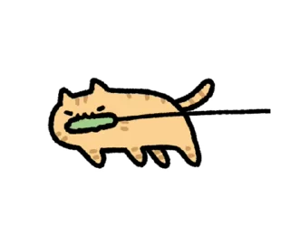 🌟 emoji redtabby move Sticker @moe_sticker_bot Telegram sticker 17 of 24