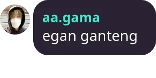 Sticker from egan dimari, ada egan jangan lari