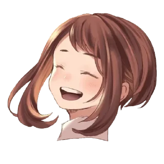 Sticker from ochako uraraka @animestickerchannel