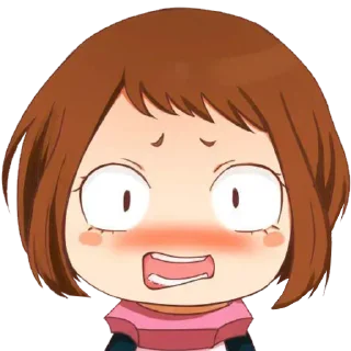 Sticker from ochako uraraka @animestickerchannel