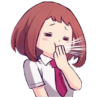Sticker from ochako uraraka @animestickerchannel