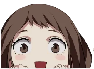 Sticker from ochako uraraka @animestickerchannel